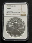 2026 $1 American Silver Eagle NGC MS69 Brown Label!!!!!