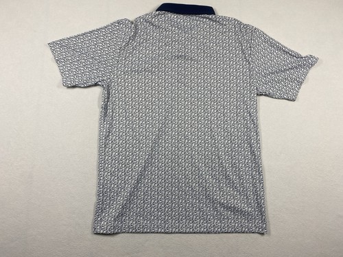 Swannies Golf Poloshirt Herren L blau Stretch Performance Swan Print Athleisure - Bild 5 von 10