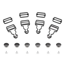 1" 25mm Overall Buckles , Metal Suspender Buckle Overall Clips with Roller B...