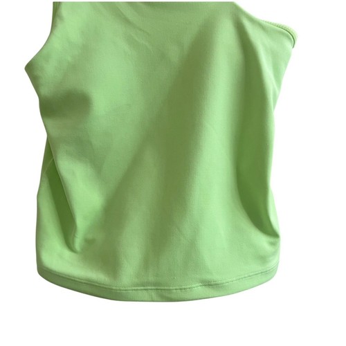 Athleta Girl Strappy Neon Green Tank Size Large/12 NWOT Padded Gymnastics - Picture 4 of 8