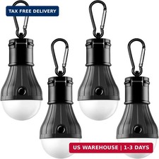 Portable LED Tent Lamp Emergency Lights with Hook, Hurricane Bulb Lantern Equipm