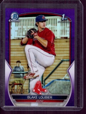 2023 Bowman #BCP-122 Blake Loubier Chrome Prospects Purple Refractors #/250