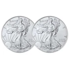 Lot of 2 - 2021 $1 Type 1 American Silver Eagle 1 oz BU