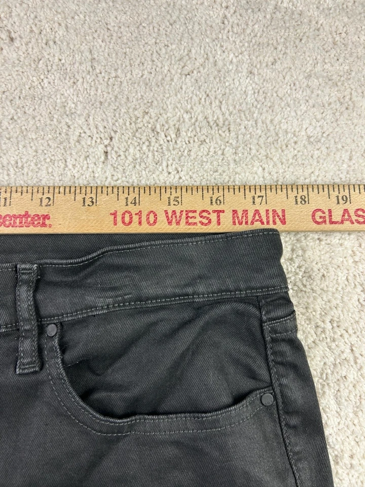 Pantalones ajustados a.n.a para mujer 16 negros tiro alto elásticos mezcla de poliéster Foto 3 de 4