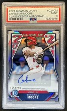 2024 Bowman Draft Christian Moore Class of Auto #/250 Angels PSA 9