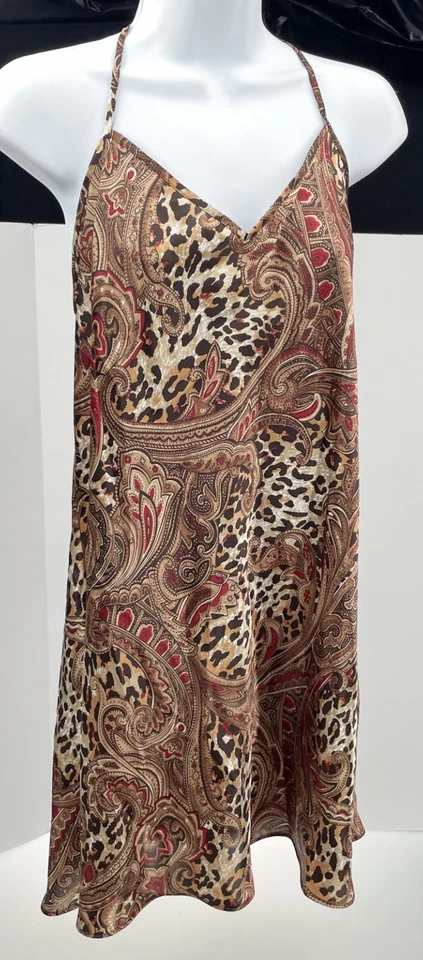Morgan Taylor XL Camisón y Bata Corta Grande Animal Paisley Chemise Vestido Corto Foto 3 de 4