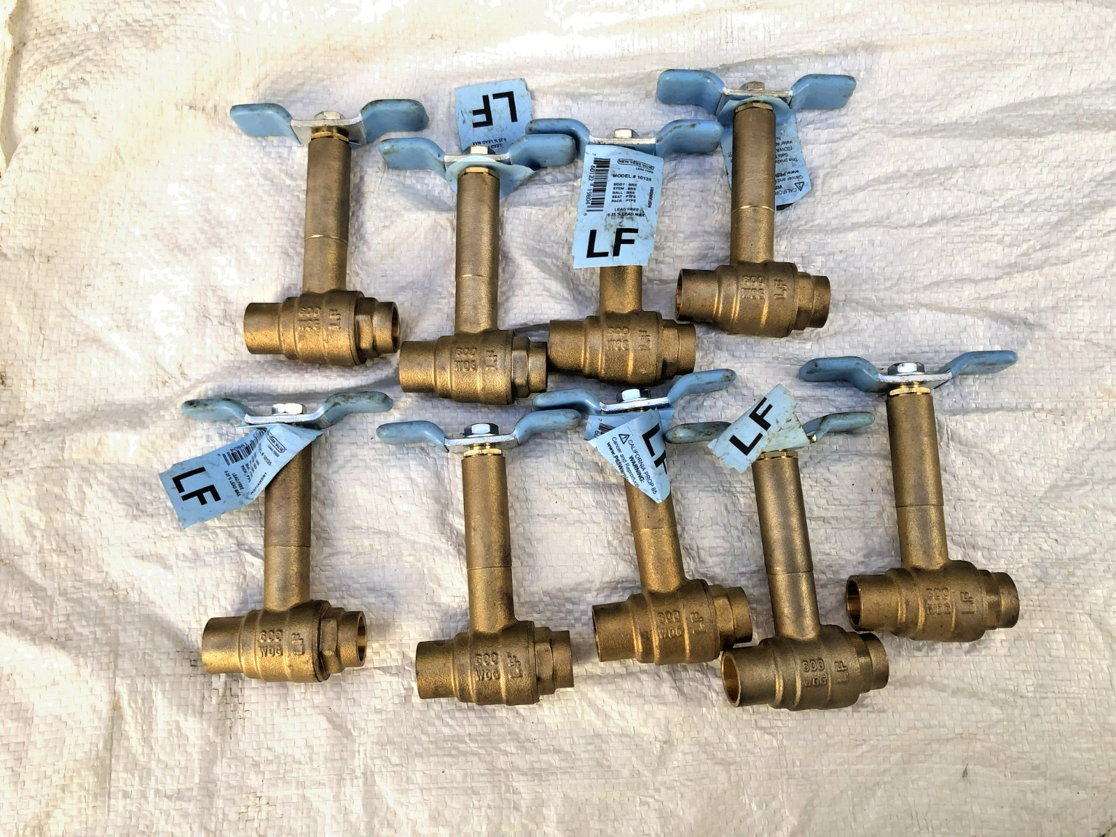 1/2 in. Brass Ball Valve, sweat, Long Bonnet with T-Handle 9 lot fast SHIP