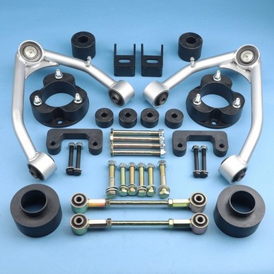 Full Leveling Lift Front 4'' Rear 3''+Control Arm For 07-20 Suburban Tahoe Yukon