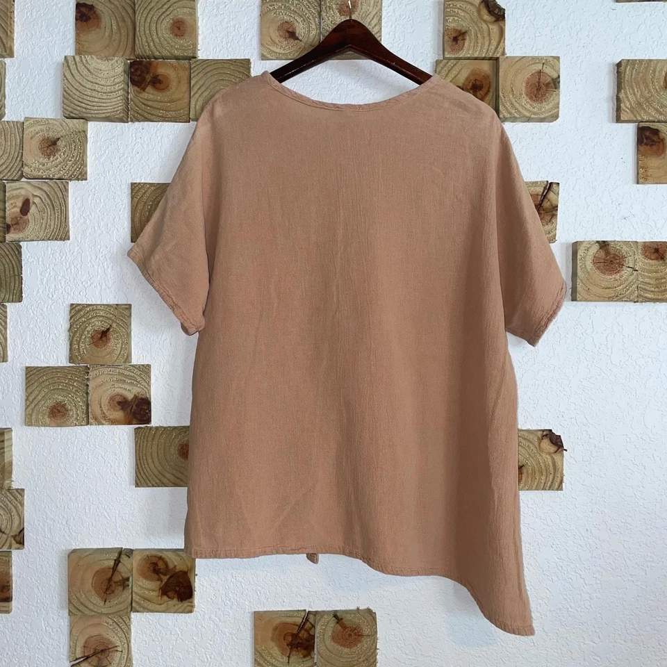 Oh My Gauze! Mujeres 2 Blusa Sin Mangas Top Camisa Lagenlook Minimalista Boho Playa Foto 3 de 4