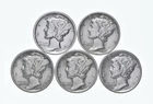 High Grade Lot 1936 1930 1931 1937 1939 Mercury Dime Collection *304