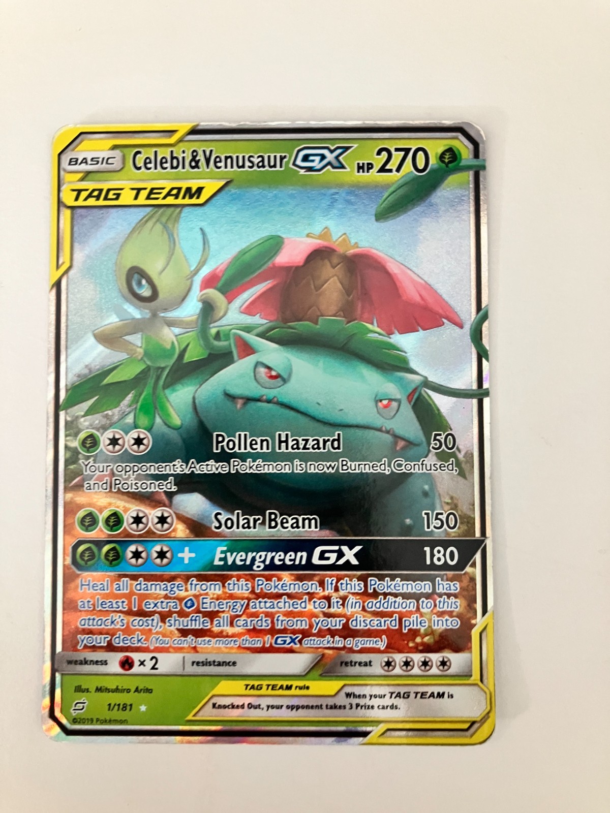 Celebi & Venusaur GX 1/181 Sm-Team Up Holo