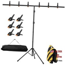 8x5ft T-Shape Backdrop Stand, Adjustable Background Support Stand Kit, 8 x 5 ft