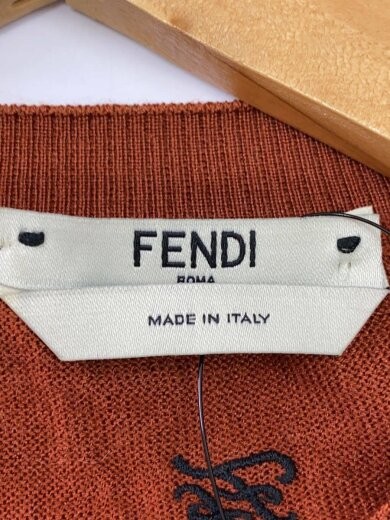 FENDI/Cashmere Blend F Pattern Cardigan (Lightweight)/Size 36/Wool/Brown/FZC609 thumbnail 3
