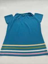 Bacci Blouse Women X-Large Multicolor Rhinestones ..#25749