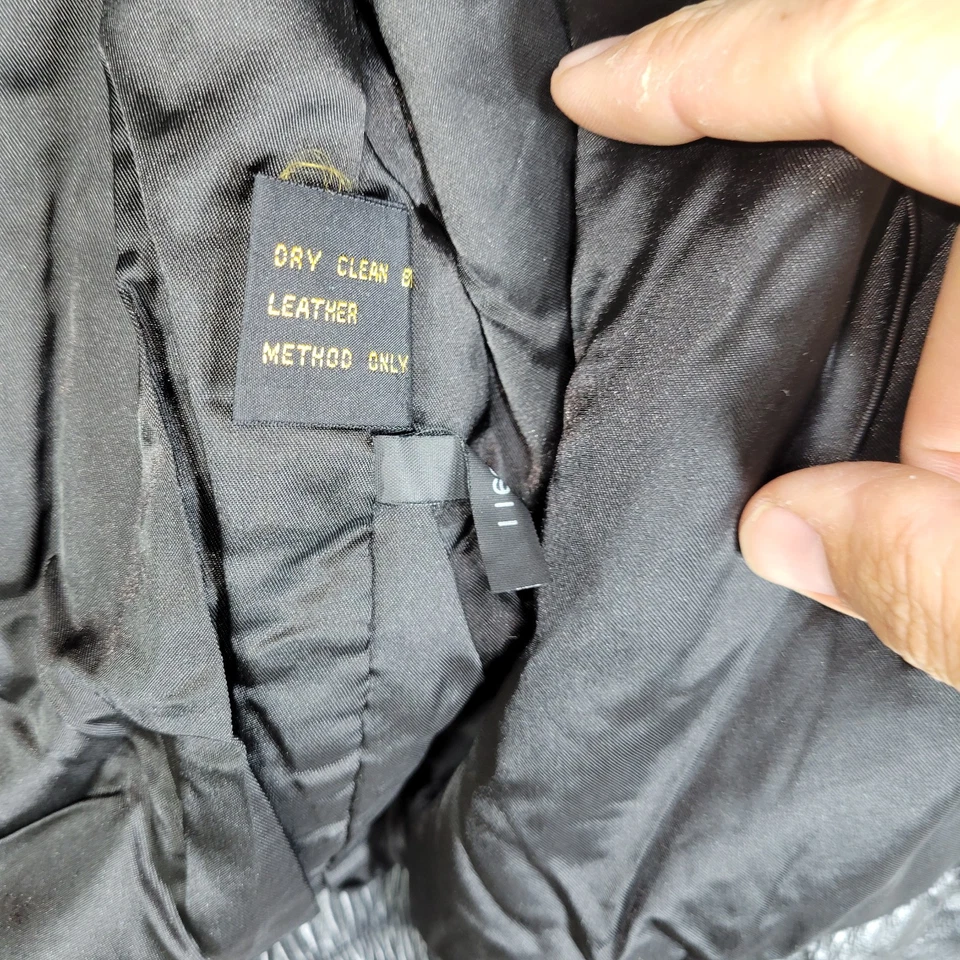 Винтажный La Covina куртка женщин Sz средний черный кожаный Gorpcore мотоциклиста дизайнер - Изображение 4 из 4