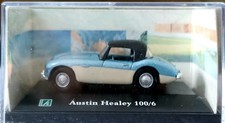 Cararama 172 Scale Austin Healey 1006 - Blue Cream Hood Up