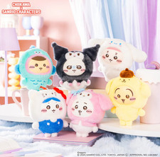 Chiikawa x Sanrio Characters Kiramekko 6 types Plush Keychain New Hot