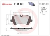 Brembo Bremsbelagsatz, Scheibenbremse P 44 021 FüR Land Rover