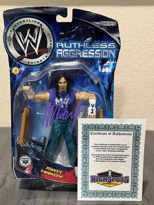 WWE Ruthless Aggression MATT HARDY Auto W/COA Action Figure Series 7 Jakks 2003