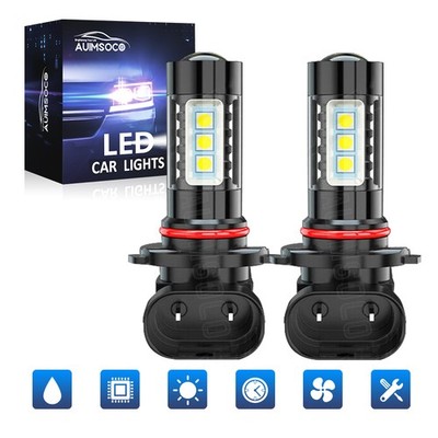HB4/9006 LED Fog Light Bulbs Driving Lamp Cool White 6000K High Power Lamps 2x