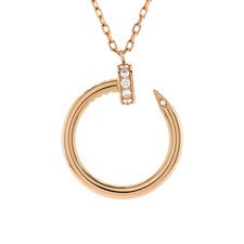 Cartier Juste un Clou Pendant Necklace 18K Rose Gold with Diamonds