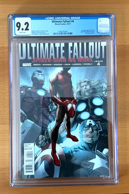 ULTIMATE FALLOUT #4 CGC 9.2 1ST PRINT WHITE PAGES/MARVEL 2011 1ST MILES MORALES