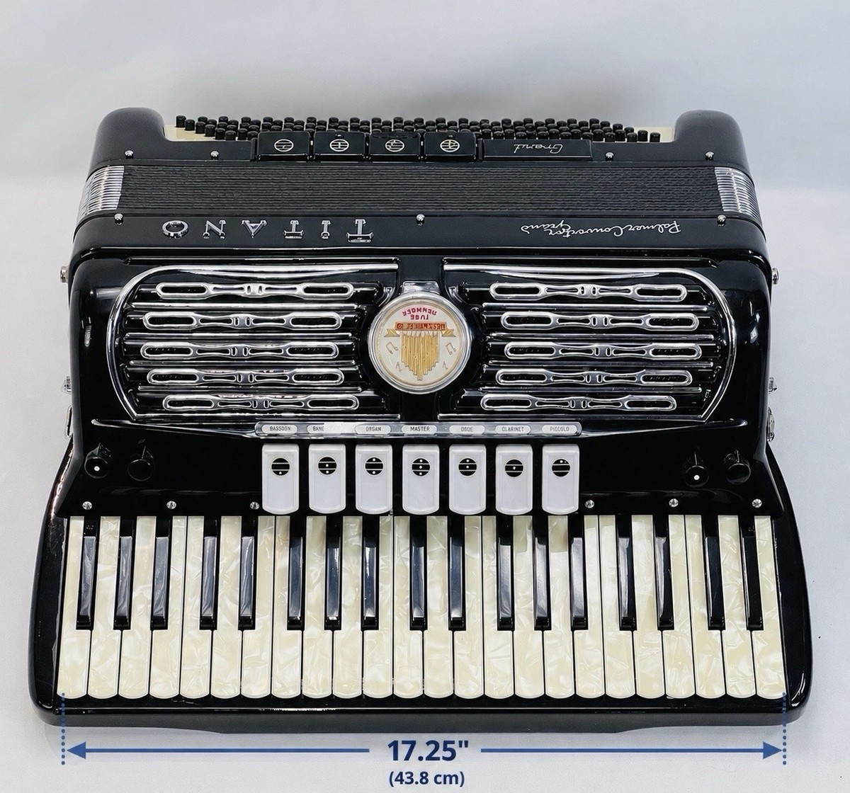 VTG Titano Palmer Converter Grand Piano Accordion Black LMH 41