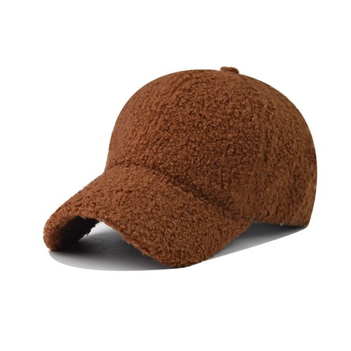 Gorras de béisbol de invierno lana de cordero ajustable sombrero cálido gorra de pico para mujeres niñas nuevas - Imagen 19 de 30