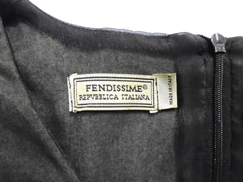 FENDISSIME Abito Vestito Donna Lana Jersey Wool Woman Dress Sz.M - 44 - Imagen 3 de 6