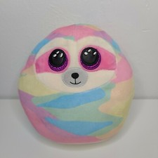 TY Squish-a-Boos COOPER the Sloth Cushion Pillow Plush Stuffed Animal 8" Pastel