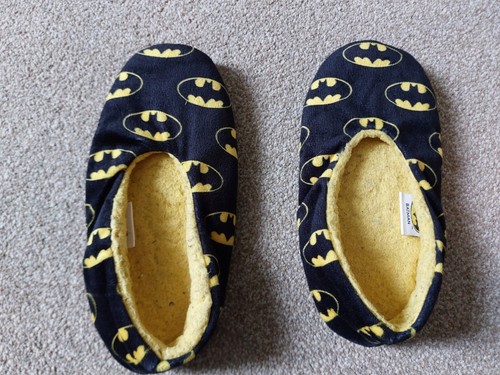 Batman Boys Slippers Black Kids Girls Character Size UK 8,9,10,11,12,13,1,2