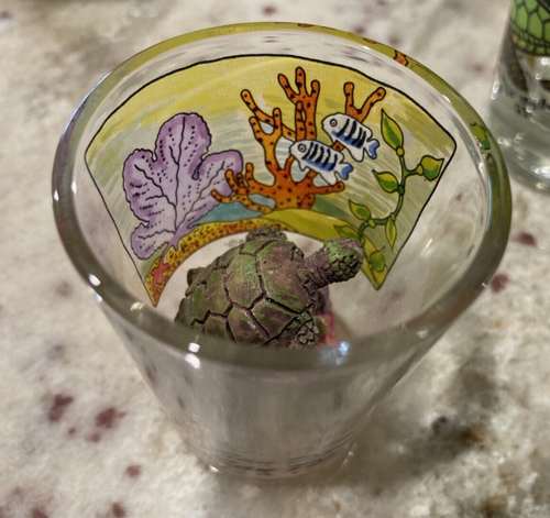 Collection of Shot Glasses Turtle Theme Lot of 3 - Picture 3 of 5