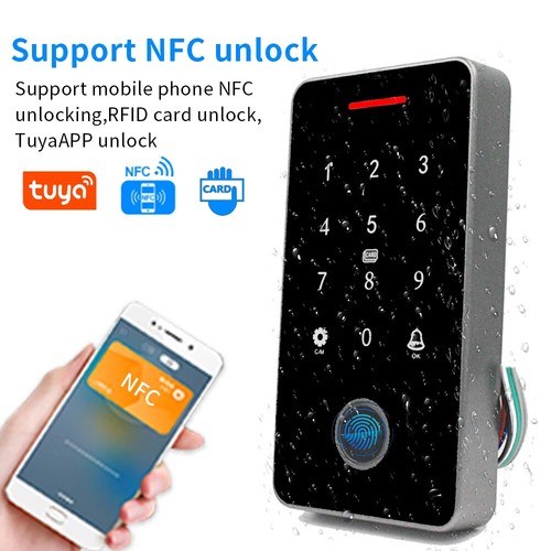 NFC Bluetooth Backlight Touch RFID Card Access Control Keypad Door Lock Opener - Picture 20 of 32