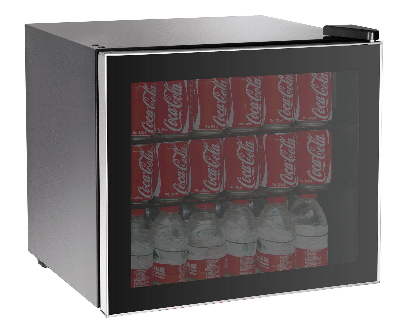 Beverage Center Refrigerator Cooler Glass Door Mini Fridge Wine Soda Can Compact