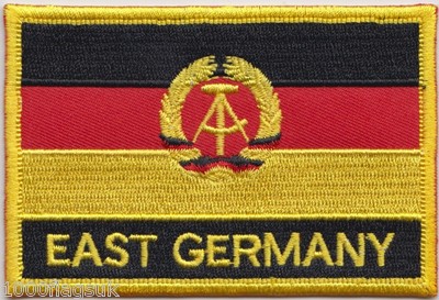 East Germany 1959 to 1990 Flag Embroidered Patch - Sew or Iron on