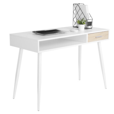 EUGAD PC Laptop Tisch Arbeitstisch Schreibtisch mit 1 Schubladen &1 Offenen Fach