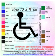 Adesivo Disabile diversamente abile posto riservato auto furgone trasporto