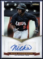 2012 USA Baseball 15U National Team Signatures #2 Nick Anderson Auto /299 -NM-MT