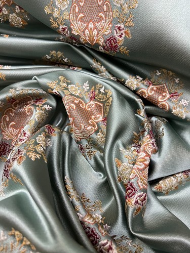 Motif Damask Jacquard Fabric, 54" Wide, for Upholstery Chair Window Sold by Yard - Picture 5 of 10