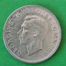 1942 George VI silver half Crown coin #771c