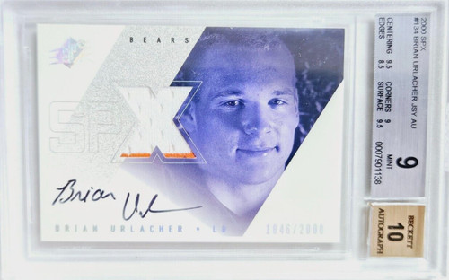 Brian Urlacher [Signed Jersey] #134 2000 Spx card