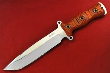 Busse Custom Team Gemini .25" Saber Satin INFI, Magnum Orange/Black G10 Handle