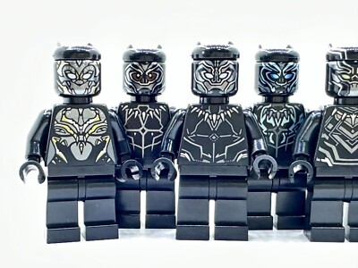 Lego Marvel 9x Black Panther Minifigures - Erik Killmonger Shuri T