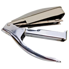 Bates 88P Hand Grip Stapler Gray Retro Ergonomic Comfort MCM Vtg Tested