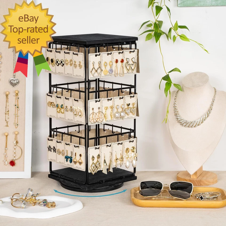 360 Rotating Earring Display Stands for Selling Earring Rack Display Holder Stan - Image 4 of 4