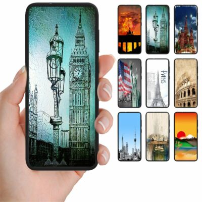 For Huawei Series - Capital City Landmark Print Mobile Phone Back Case Cover #2