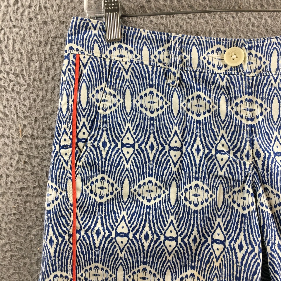 Pantalones Cortos Cabi Chinos Para Mujer 2 (Real 32X7) Azul Blanco Tiro Bajo Informales Bolsillos Cremallera Foto 2 de 4