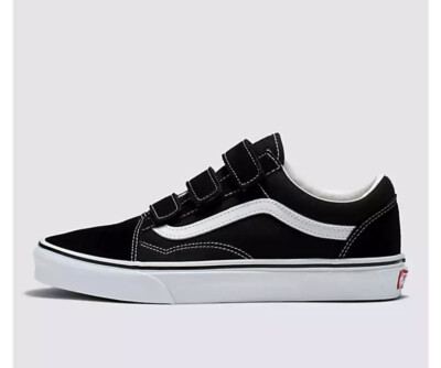 Vans SUEDE CANVAS OLD SKOOL V SHOE BLACK/TRUE WHITE | eBay