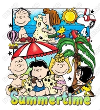 Peanuts Summertime DTF  Shirt Iron on Transfer