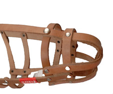 Sleeky Leather dog muzzle small size NO.1 Free Shipping